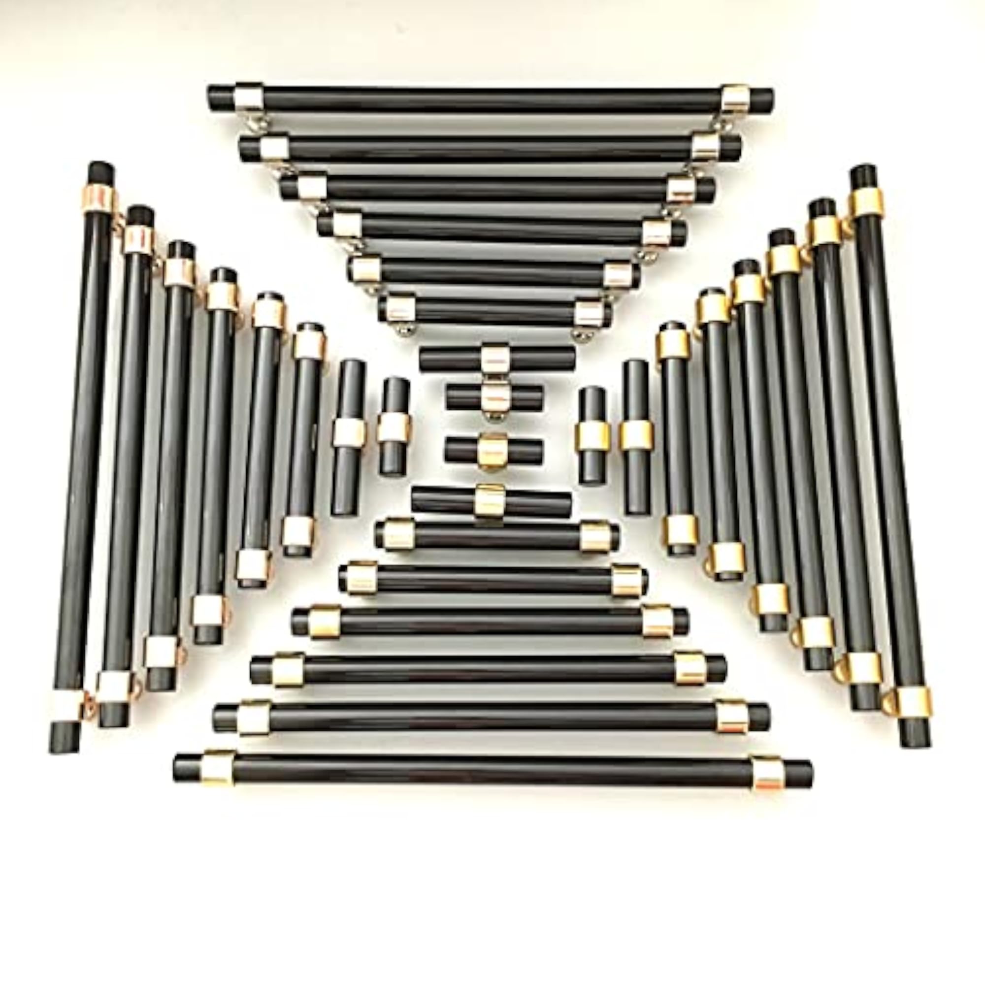 Acrylic Handle Black Acrylic Knobs, Brass 160mm