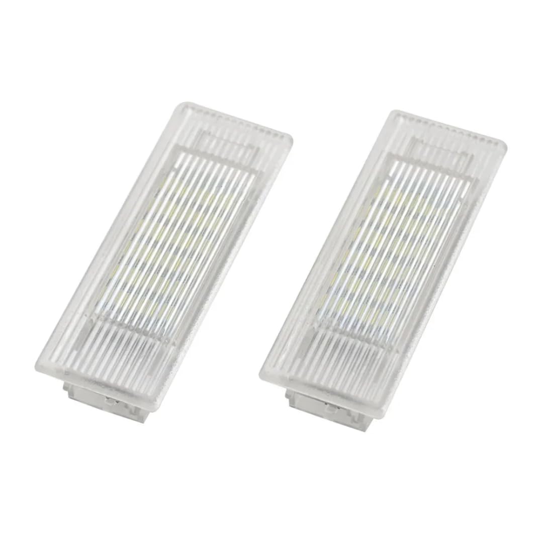 Oświetlenie Bagażnika dla BMW F20 F21 F30 F31 F32 F15 X1 X4 X5 X6 1/2/3/5/7 Series, 2 szt. lampek oświetlenia przestrzeni na nogi w bagażniku samochodu