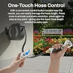 Betta EaseReel Battery-Powered Wall-Mounted Retractable Hose Reel, with Quick-Access Dual Hose Length Control, 8 Spray Patterns Nozzle, Automatic Roll-Up & Tangle-Free Hose Guide (1/2'', 100FT/30m)