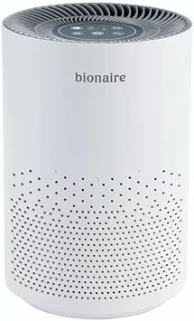Official Bionaire - 360 Circular Air Purifier for Home and Bedroom, True HEPA 4-Stage Filtration, Perfect for Rooms up to 180 Sq Ft, 360 Air Intake with Ionizer