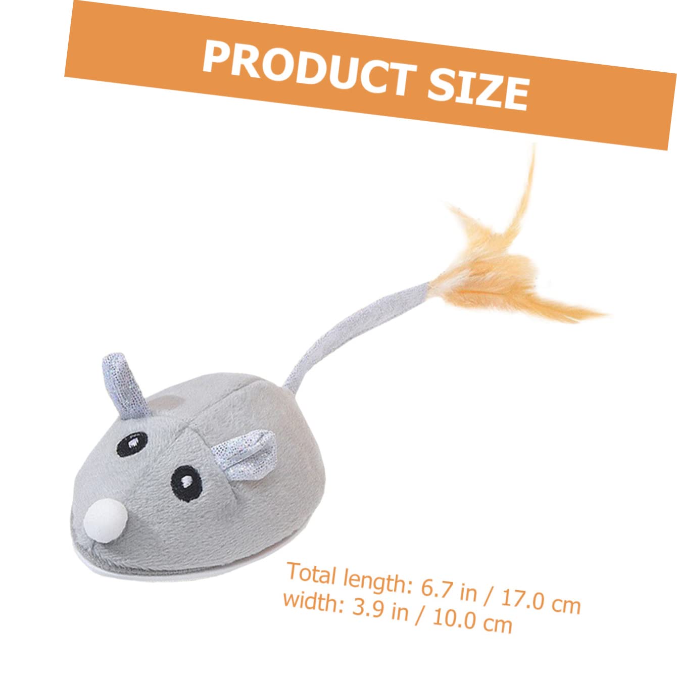 Mipcase 4pièces Souris Électrique Rechargeable pour Chats Jouet Interactif avec Queue Agitée Et Sons Réalistes Amusant pour Jeu Autonome Et à Intérieur