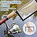 Fishing Lure Wraps for Fishing Rod with Velcro 4 Packs Bait Storage Covers Clear PVC Lure Protector Medium Large Sizes (BLACK-M-4PCS)