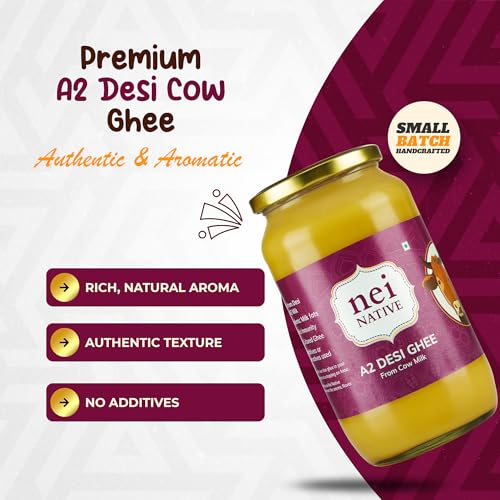 Nei Native A2 Bilona Cow Ghee (500 ML, Pack of 2) | Natural & Healthy ...