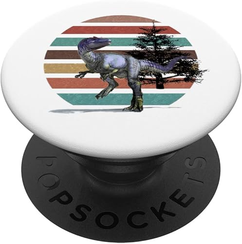 Giganotosaurus Retro T rex prehistoric dinosaur Father's day PopSockets Swappable PopGrip