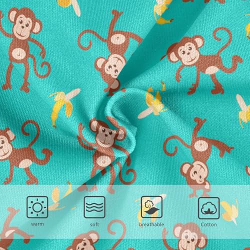 Girls' Underwear Cartoon Monkey Banana Cotton Stretch Comfort Toddler Panties3