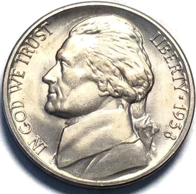1938 S Jefferson 5 Cents BU MS Nickel Mint State