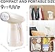 Bear 2024 Dampfglätter 1300W, 230ml Steamer Reisebügeleisen, 15 Sekunden Schnelle Erwärmung, Abschaltautomatik, Mit Bürste Weiß Dampfbürste, Sowohl Horizontales als Auch Vertikales Bügeln
