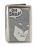 Buckle-Down Cartera de Metal con Cara de Batman Oh Snap de Color Plateado Cepillado, Talla única