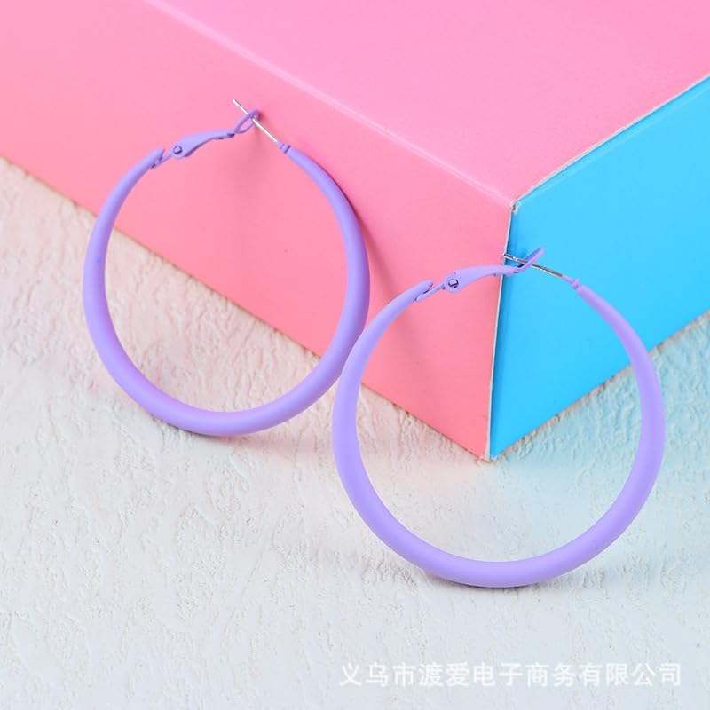 Hoop Earrings for Women Exaggerated Hoops Earring 80s 90s Statement Hoop Earrings Lightweight Anti-Allergy Oversized Hoops Earring for Women - Image 6