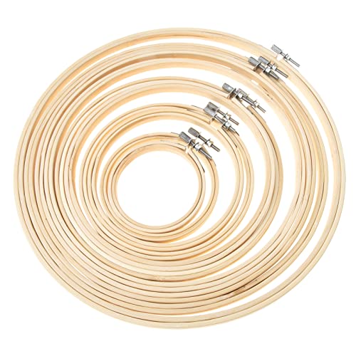 VICASKY 10pcs Embroidery Hoops Large Size Cross Stitch Hoops Smooth Surface for Beginners