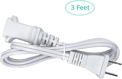 Miniatura 2 de Cable de extensión de 3 pies, 2 puntas, cable de extensión de alimentación corto, cable de extensión macho hembra de 18 AWG, cable de extensión