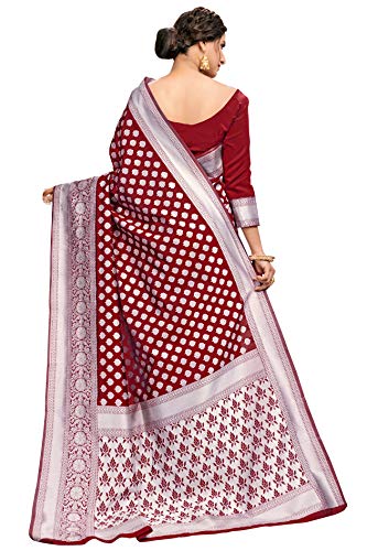 Image of Glory Sarees Women's Woven Pure Soft Kanjivaram Silk Saree Banarasi Style With Blouse Piece for Wedding