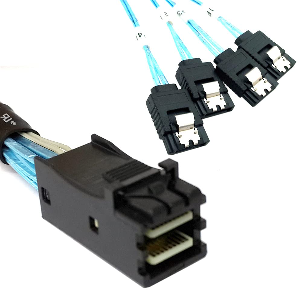 xiwai Cavo interno mini SAS HD SFF-8643 Host a 4 SATA 7pin Target Hard Disk 6Gbps Data Server Raid Cable