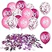 TaimeiMao Luftballon 30. Geburtstag Rosa,konfetti Luftballons Rosa,Luftballons Rosa,Konfetti Luftballon Set,Mann und Frau Geburtstag deko,Geburtstag Luftballons für Party Deko,Konfetti Luftballons