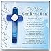 The Grandparent Gift Handmade Glass, Confirmation Gift Cross for Boy