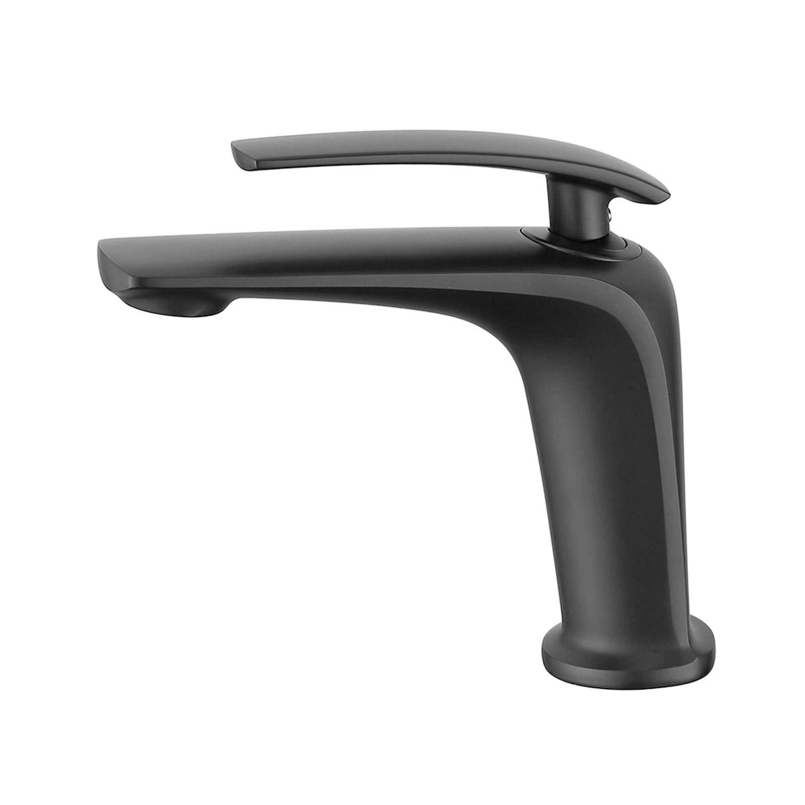 Robinet de salle de bain chromé en laiton avec mitigeur monocommande moderne