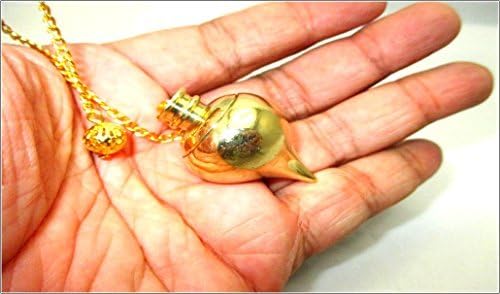 Jet Gold Plated Cono Pendulum Pot Chamber Reiki Wiccan Free Booklet Jet International Crystal Therapy Healing Dowsing A++ Respuestas espirituales