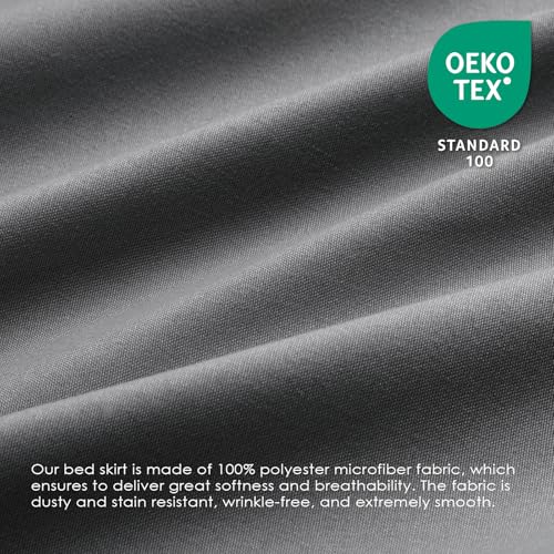 Freshculturekingbedskirtdustruffleforkingsizebedeasyfitwith15inchtailoreddropelasticwraparoundbedskirtkingsizehotelqualitybedskirtsforadjustablebeddarkgrey Urban Country Home Decor Freshculture king bed skirt dust ruffle for king size bed easy fit with 15 inch tailored drop elastic wrap around bed skirt king size hotel quality bed skirts for adjustable bed dark grey urban country home decor