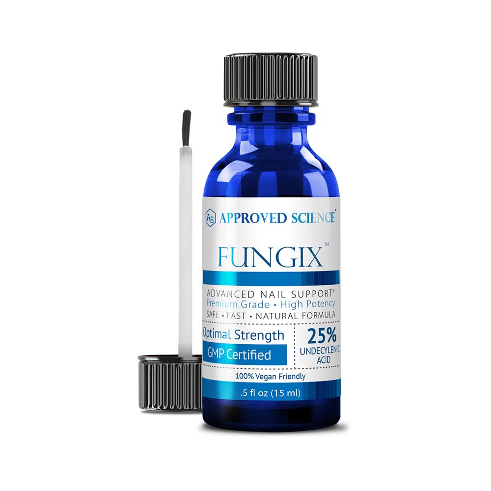 Fungix - Nail Treatment for Toenails & Fingernails - With Tea Tree Oil, Undecylenic Acid & Other Essential Oils - Stops and Prevents Nail Fungus, 1 Vegan Friendly Bottle
