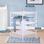 Honey-Can-Do 5-Tier Mesh Laundry Drying Rack – Soft Nylon for Sweaters, Delicates & Fine Washables – Foldable and Easy to Store