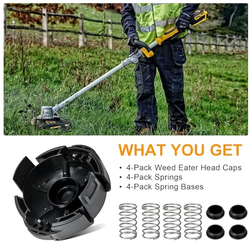 Alocs Speed Feed 400 Trimmer Head Cap Replacement for Echo String Trimmer Parts - Echo SRM225, SRM230, PAS225 Weed Eater Head Cap X472000070 (4 Pack) by Alocs - Image 4