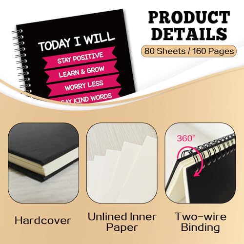 Carnet vierge inspirant Today I Will pour s'organiser au bureau