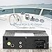 Pyle Marine Bluetooth Stereo Radio - 12v Single DIN Style Digital Boat In dash Radio Receiver System with Built-in Mic, Digital LCD, RCA, MP3, USB, SD, AM FM Radio - Remote Control - PLMR21BT (White)