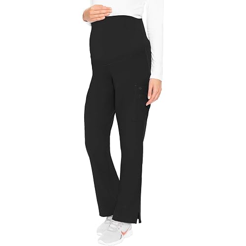 Med Couture Maternity Scrub Pants for Women Soft Stretch Pregnancy Scrubs | 3 Pockets, Ultra-Soft, Boot Cut Bottom, Lightweight, Knit Waist, Support Growing Bumps, Easy Wash Care for Nursing Shifts