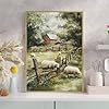 Romney Sheep in The Green Field Art Kits for Adults, Farmhouse Animals 5d DIY Diamond Painting By Numbers Kit for Adults, Full Drill Diamond for Gift Wall Decor Gem Arts 16 * 24Inch #3