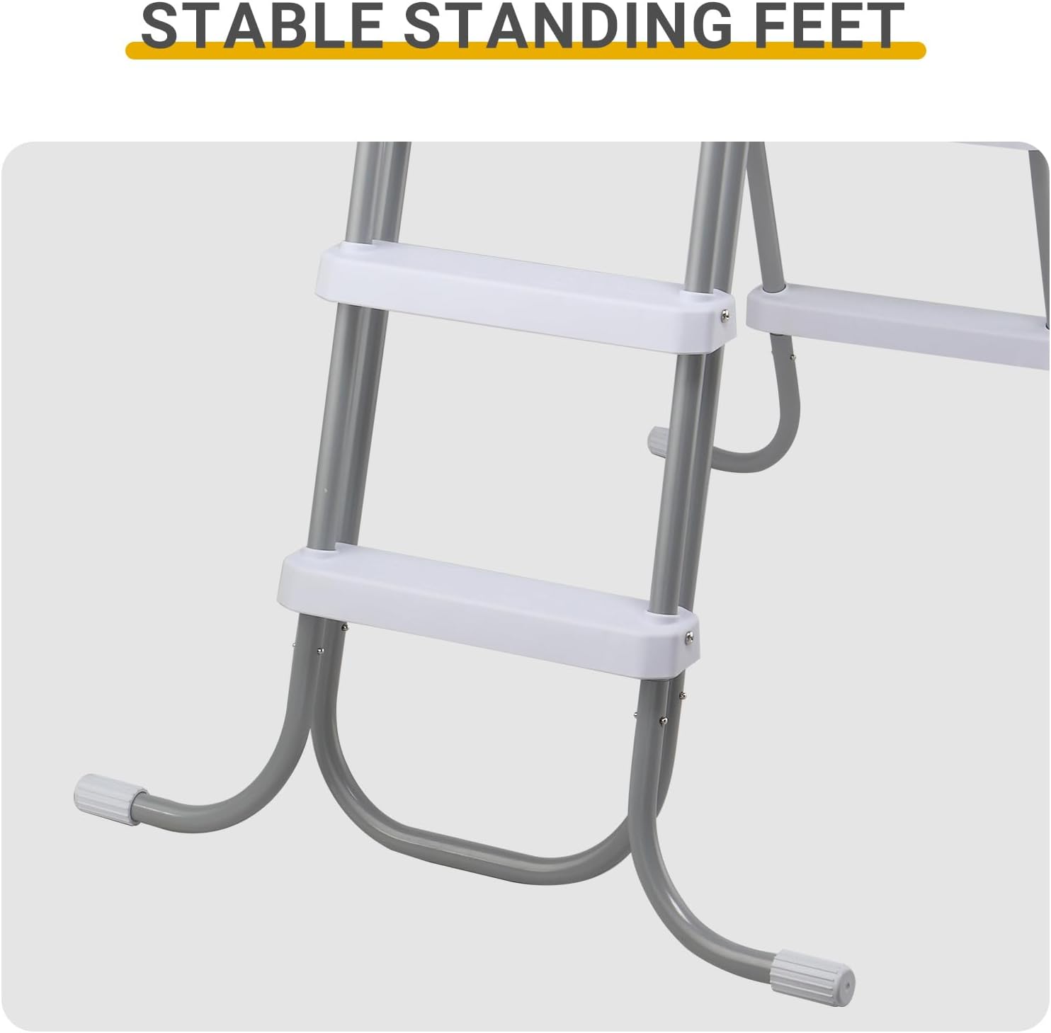 52 Inch Pool Ladder Above Ground, 4 Step Steel Frame Swimming Pool Ladders, Heavy Duty Double Sided Removable Pool Ladder Steps with Non-Slip Plastic Steps for Entry and Exit, 300lb Capacity