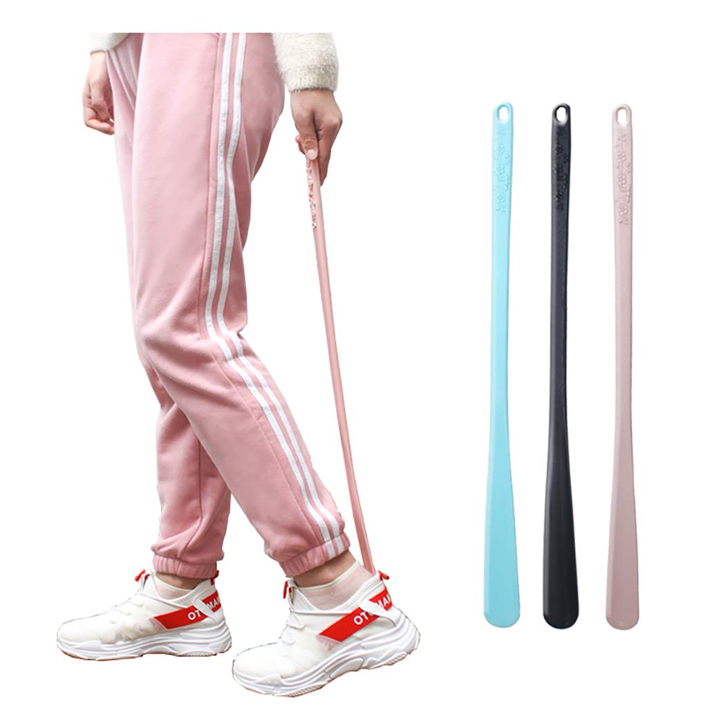 Calzador largo de plástico – 33 cm, herramienta de ajuste de zapatos, bocina portátil para un fácil acceso al calzado