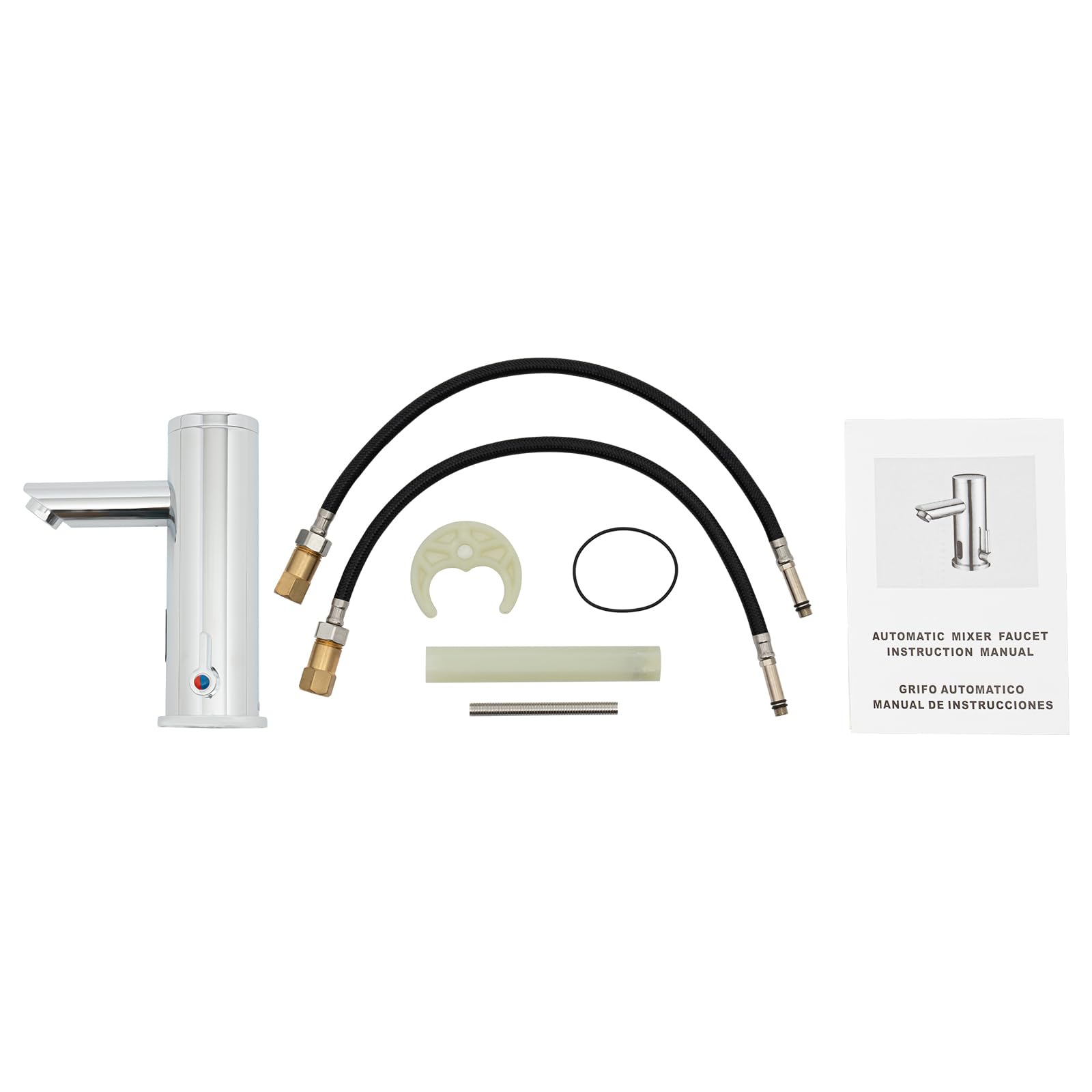 VEVOR Berührungsloser Waschtischhahn - Automatischer Sensorwasserhahn L-Form Gebürstet