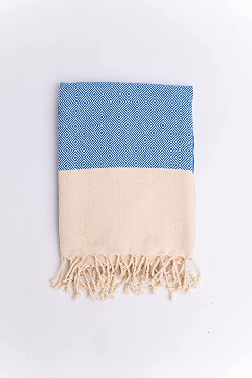 Elmas, asciugamano per sauna e da spiaggia, Fouta in cotone da 100 x