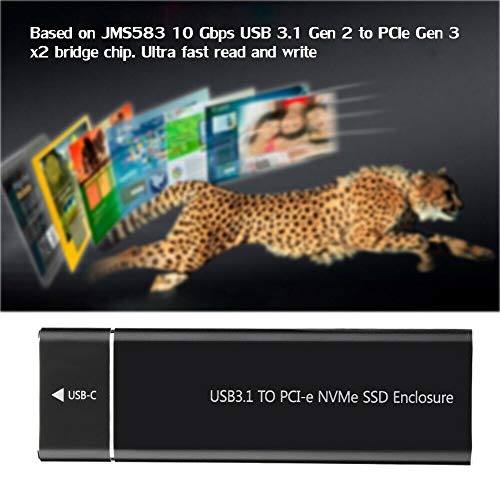 Caja Externa M.2 NVME a USB-C Gen2 10GBPS Negra miniatura 4
