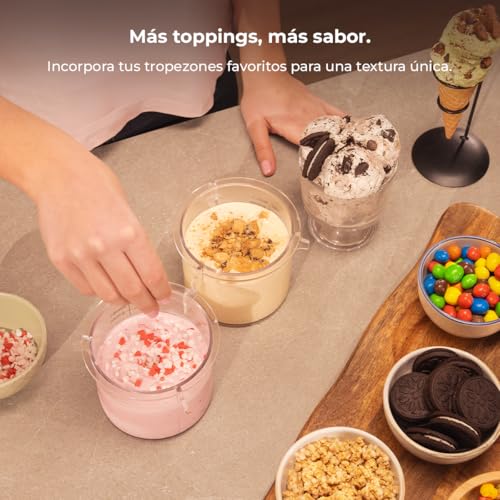 Miniatura 6 de Cecotec Máquina de Helados - Heladera - 1,35L - Gelatec 1800. 700W, 10 Programas, Botones Táctiles y Mando Giratorio, Helados y Bebidas en 3 Pasos, 3 Tarrinas BPA Free, Cremosidad Perfecta
