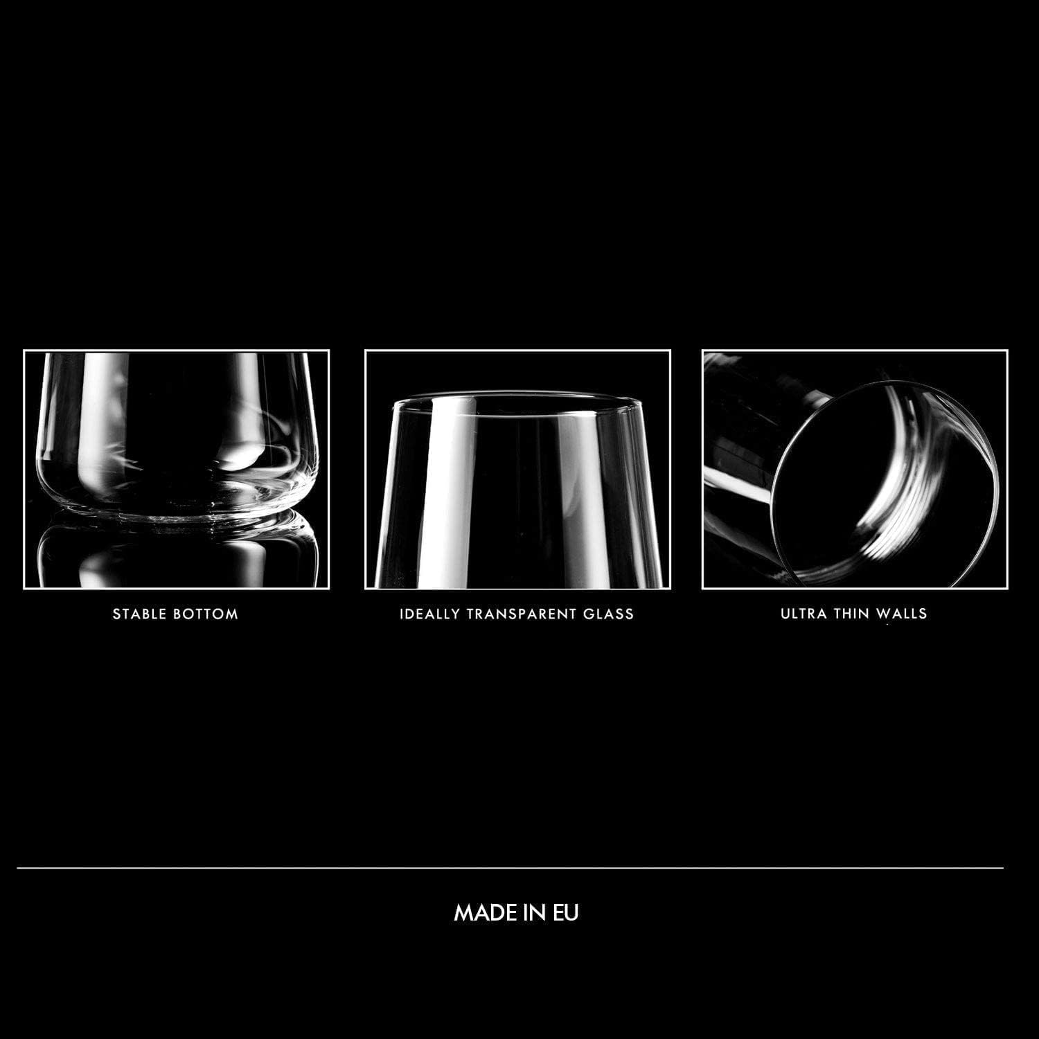 Krosno Set Mix de vasos | 6 altos para agua/zumo 550 ml + 6 tipo tumbler 430 ml | Cristal sin plomo | Perfecto para hogar, restaurantes y fiestas | Apto para lavavajillas