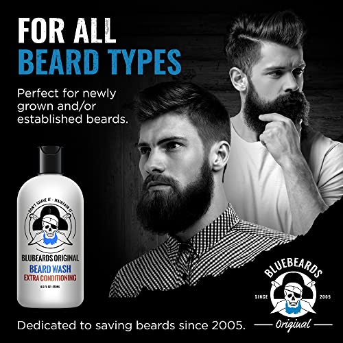 Bluebeards Original Beard Wash And Conditioner For Men, 8.5 Oz. - Natural Beard Wash And Beard Moisturizer, With Aloe & Lime - Deeply Cleans, Softens, And Conditions Your Beard And Skin - Made In Usa #TOP5