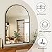 Arch Bathroom Mirror, 20x30 inch Arched Bathroom Mirror/Wall Mounted Vanity Mirror - Arch Metal Frame Wall Mirror for Bathroom Bedroom Living Room, Black