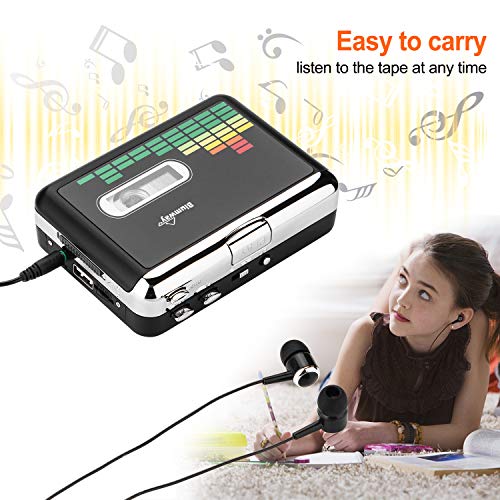 Convertidor de casete a MP3 walkman portátil USB con entrada de audio 2