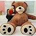 Orsacchiotto Gigante XXL, Teddy Bear Orso Enorme Giocattolo Regalo Regalo Compleanno Natale Bambino Feste (Marrone, 200 cm)