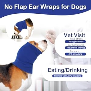 Nanaki Upgraded Dog Calming Hoodie Anxiety Relief No Flap Ear Wraps for Dog Soft Dog Hematoma Ear Wrap Antislip Dog Ear Muffs Dog Head Warp Dog Head Cover Grooming Force Drying Fireworks Thunder  Cucciolini Doodles Nanaki upgraded dog calming hoodie anxiety relief no flap ear wraps for dog soft dog hematoma ear wrap anti slip dog ear muffs dog head warp dog head cover grooming force drying fireworks thunder   cucciolini doodles