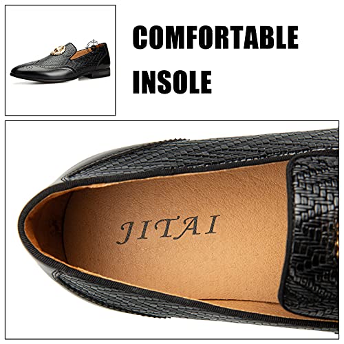 Image of JITAI Men's Fashion Loafers Wedding Shoes Loafers for Men Party Shoes