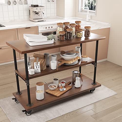 Muzik 32 Inch Metal Table Legs With Casters, Black Painted Industrial Pipe Counter Bar Height Table Leg, 1 In Pipe, 32 In H X 14 In W, 2 Pack #TOP4