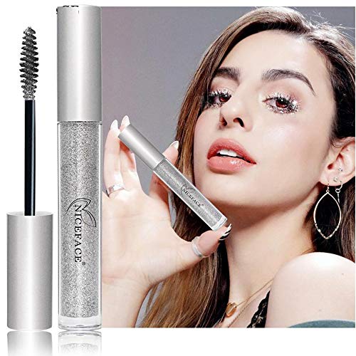OCHILIMA Diamond Mascara Glitter Highlighter, Party Bling Bling Diamond Mascara Quick Dry Long Lasting Waterproof Curling Thick Shiny Eyelash Mascara - Image 4