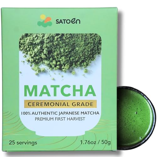 Satoen Authentic Japanese Ceremonial Grade Matcha Powder 1.76oz (...