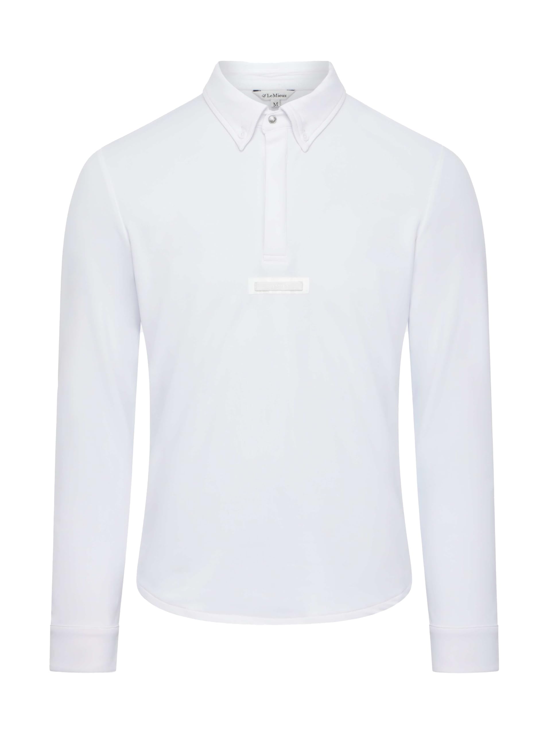LeMieux Mens Long Sleeve Show Shirt - Equestrian Horse Riding Competition Shirt - White - Medium