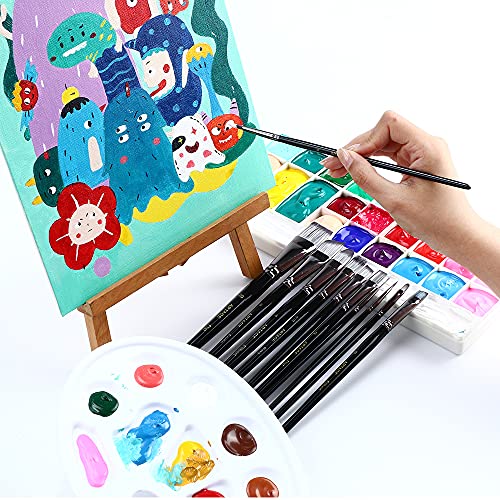 Artage 12Pcs Professional Art Painting Brush Set For Acrylic Watercolor Gouache Oil Craft And Hobby Painting #TOP4