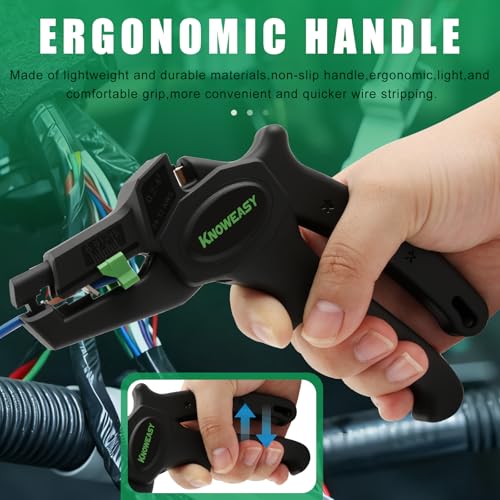 Image of Knoweasy Wire Stripper and Cutter, 24-12 AWG | Key specs: 24-12 AWG; Heavy duty construction; Electrical and automotive wiring; Designed for accurate product