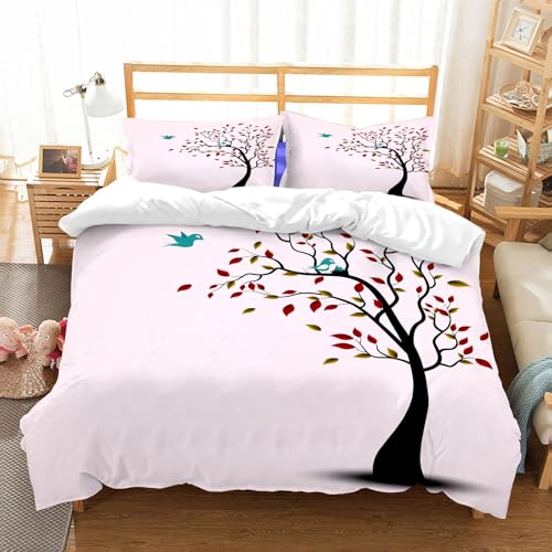 Ensemble housse de couette oiseau pour un sommeil serein