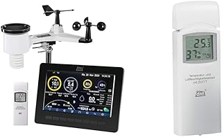 dnt WiFi-Wetterstation WeatherScreen PRO + Zusatz-Thermo-/Hygrosensor